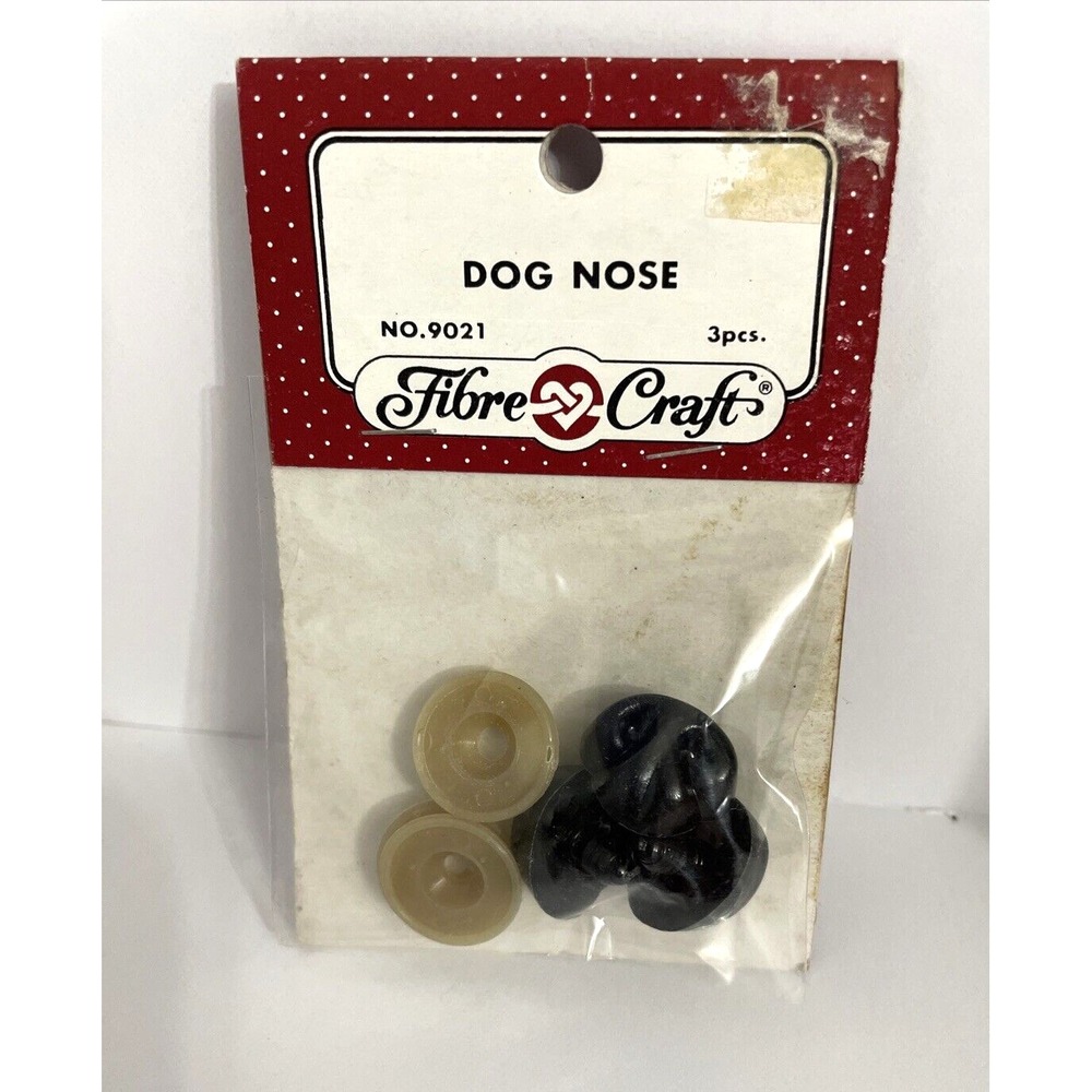Fibre Craft DIY 18mm Plastic Safety Dog Or Bear Nose Quantity of 3